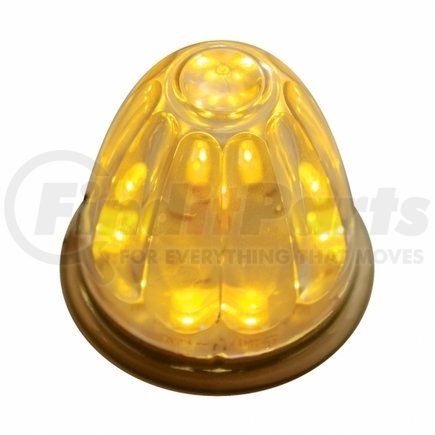 38429 by UNITED PACIFIC - LED Marker Light - Assembly, 11 LED, Clear Lens/Amber LED, Watermelon Design