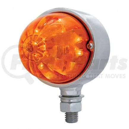 37309 by UNITED PACIFIC - Single Face LED Marker Light - 17 LED, Dark Amber Lens/Amber LED, Chrome-Plated Steel, Watermelon Design