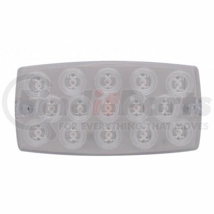39374B by UNITED PACIFIC - Brake/Tail/Turn Signal Light - 15 LED Rectangular, Red LED/Clear Lens