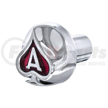 23699 by UNITED PACIFIC - Air Brake Valve Control Knob - Chrome Ace Of Spades