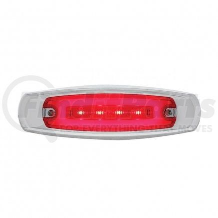 36981 by UNITED PACIFIC - Clearance/Marker Light - "Glo" Light, Red LED/Red Lens, Rectangle Design, with Bezel, 16 LED