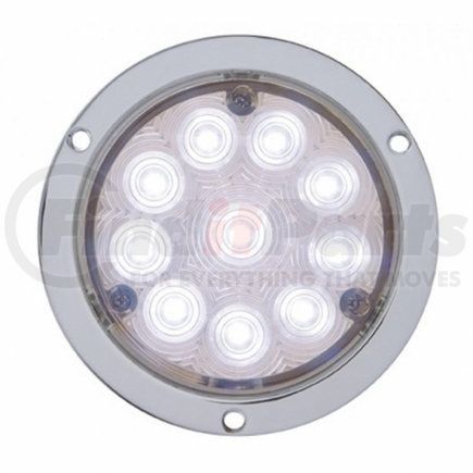 38078 by UNITED PACIFIC - Auxiliary Light - 10 LED 4" Deep Dish Auxiliary/Utility Light, White LED/Clear Lens