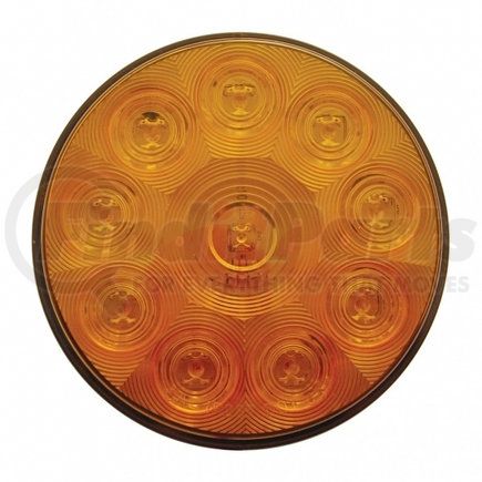 38771 by UNITED PACIFIC - Turn Signal Light - 10 LED, 4" Round, Amber LED/Lens, Grommet Mount