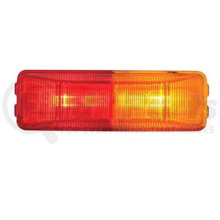 31050 by UNITED PACIFIC - Clearance/Marker Light - Incandescent, Amber and Red/Polycarbonate Lens, with Rectangle Design, Fender Mount