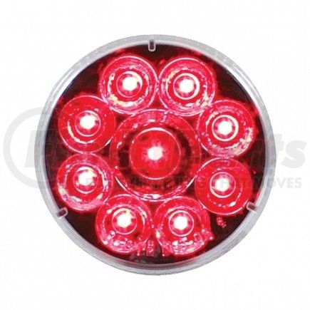 39742 by UNITED PACIFIC - Clearance/Marker Light - Red LED/Clear Lens, 2.5", with Pure Reflector, 9 LED