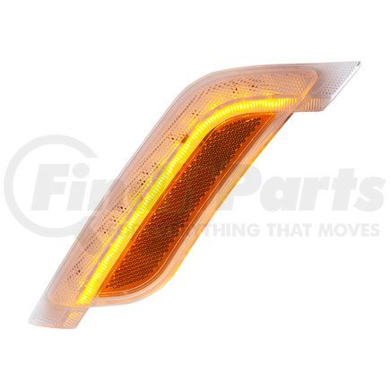 36397 by UNITED PACIFIC - Turn Signal Light - LH, 12 Amber LED/Clear Lens, for 2014-2019 Peterbilt 579/2011-2019 Peterbilt 587