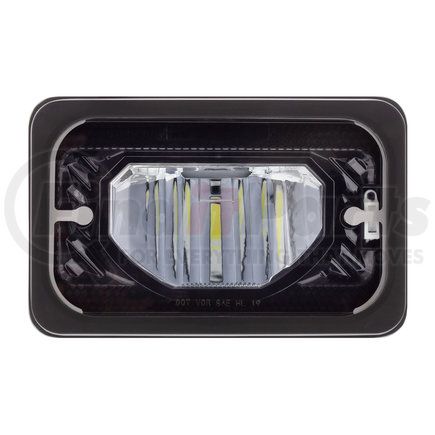 34133 by UNITED PACIFIC - Headlight - RH/LH, LED, Heated, 4 x 6", Rectangle, Black Housing, Low Beam, with Black Reflector