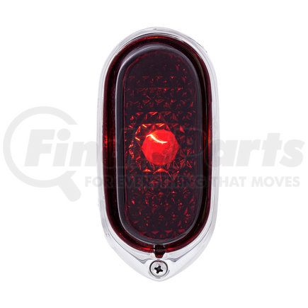 C4052 by UNITED PACIFIC - Tail Light - With Black Housing & Stainless Steel Rim, Red Lens, for 1940 Chevy Passenger Car