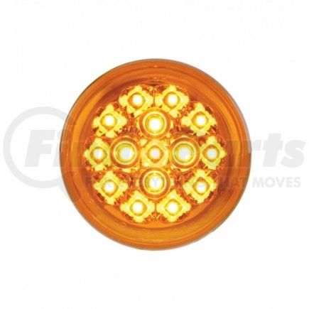 37117 by UNITED PACIFIC - Turn Signal Light - 15 LED 2 3/8", Amber LED/Amber Lens, for Harley