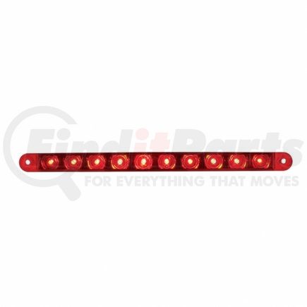 36827B by UNITED PACIFIC - Light Bar - 10 LED, Split Turn Function, Stop/Turn/Tail Light, Red LED/Red Lens, Red/Plastic Housing