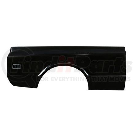 110830 by UNITED PACIFIC - Truck Bed Panel - Passenger Side, Shortbed, Bedside, 20 Gauge Steel, Black EDP Coated, for 1968-1972 Chevy and GMC Fleetside Truck