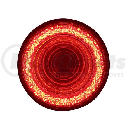 36654 by UNITED PACIFIC - Brake/Tail/Turn Signal Light - 24 LED 4" Mirage, Red LED/Clear Lens
