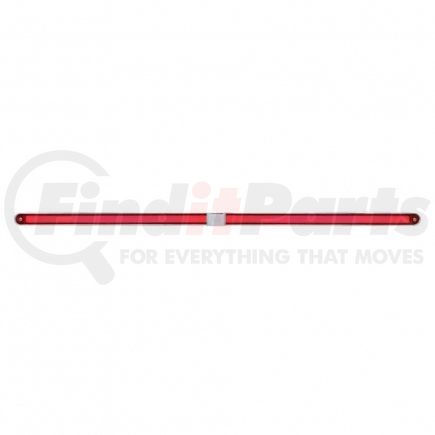 32715 by UNITED PACIFIC - Light Bar - "Glo" Light, Dual Function, Turn Signal Light, Red LED and Lens, Chrome/Plastic Housing, with Chrome Bezel, 24 LED Per Light Bar