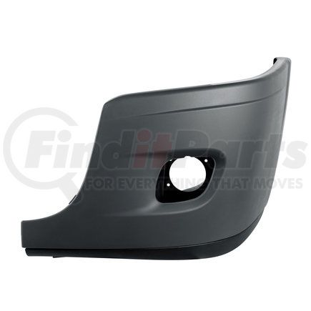 20485 by UNITED PACIFIC - Bumper End - Driver Side, with Fog Light Hole, for 2008-2017 Freightliner Cascadia