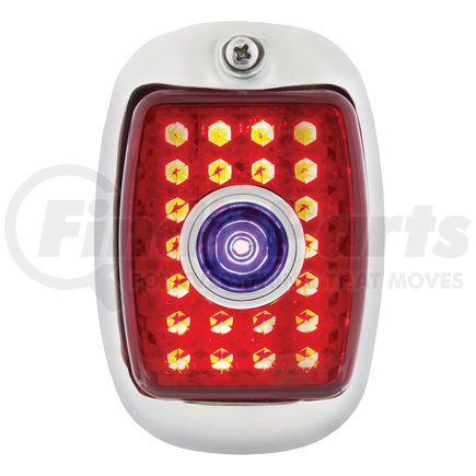 C7031RLBD by UNITED PACIFIC - Tail Light - 23 LED, with Black Housing and Blue Dot, Driver Side, for 1940-1953 Chevy and GMC Truck