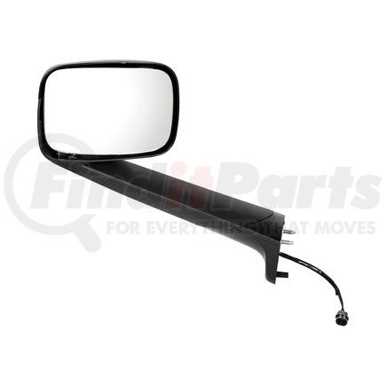 42846 by UNITED PACIFIC - Hood Mirror - LH, Black, with Heated Lens, for 2018-2021 Freightliner Cascadia