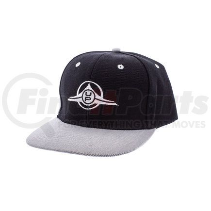 99099 by UNITED PACIFIC - Multi-Purpose Cap - Black & Grey Flat Bill, UPI Logo, with Adjustable Strap