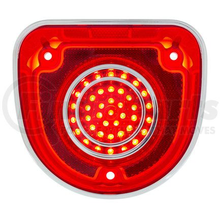 CTL6801LED by UNITED PACIFIC - Tail Light - 40 LED, with 3 Stainless Steel Trim, for 1968 Chevy Caprice and Impala