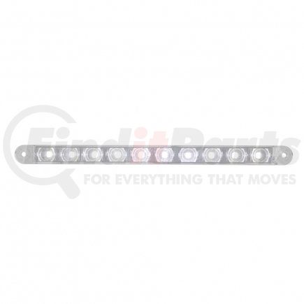 38005B by UNITED PACIFIC - Dual Function Light Bar - Auxiliary Light, White LED, Clear Lens, Chrome/Plastic Housing, 10 LED