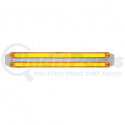 32718 by UNITED PACIFIC - Light Bar - "Glo" Light, Dual Function, Turn Signal Light, Amber LED and Lens, Chrome/Plastic Housing, Dual Row, 24 LED Per Light Bar, Mounting Hardware Included