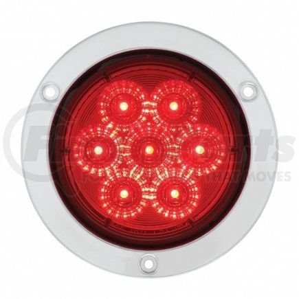 36913 by UNITED PACIFIC - Brake/Tail/Turn Signal Light - 7 LED 4" Deep Dish, Red LED/Red Lens