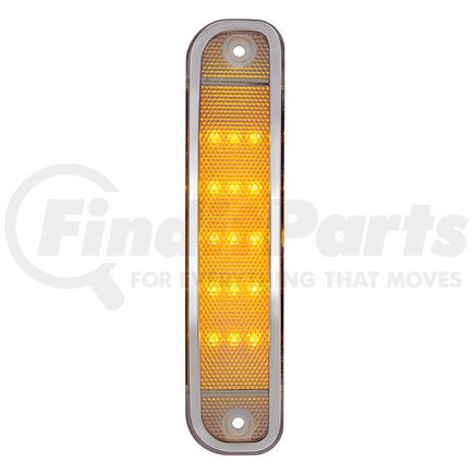 110714 by UNITED PACIFIC - Side Marker Light - 15 Amber LED, Front, with Stainless Steel Trim, for 1973-1980 Chevrolet and GMC Truck