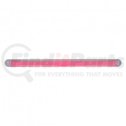 32709 by UNITED PACIFIC - Light Bar - "Glo" Light, Dual Function, Turn Signal Light, Red LED, Clear Lens, Chrome/Plastic Housing, with Chrome Bezel, 24 LED Light Bar