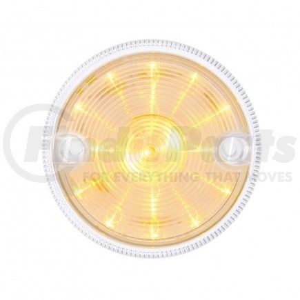 39330 by UNITED PACIFIC - Marker Light - 3" Round, 15 LED, for Double Face Light Housing, Amber LED/Clear Lens