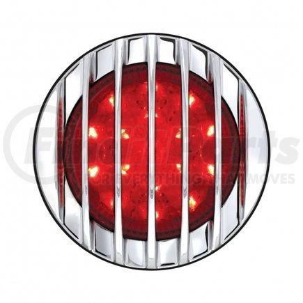 110407 by UNITED PACIFIC - Tail Light - 17 LED, with Chrome Grille Style Flush Mount, for 1937 Ford Car Style