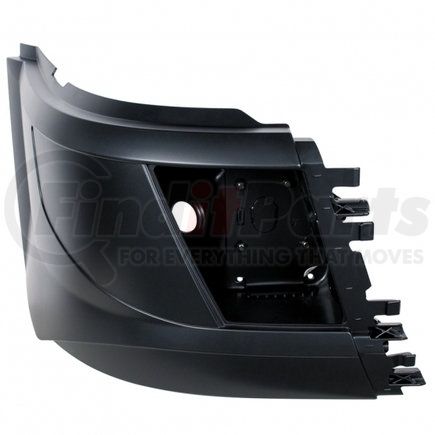 42820 by UNITED PACIFIC - Bumper End - RH, with Fog Light, Short Hood, with Aero Style Bumper, for 2015-2017 Volvo VNL