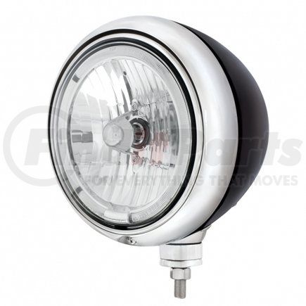 32663 by UNITED PACIFIC - Headlight - Guide, 7'', Round, Clear Lens, Driver/Passenger Side, Black Housing, 9007 Bulb, with White Halo Ring