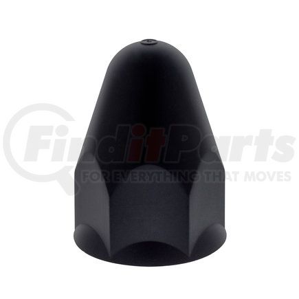 10361B by UNITED PACIFIC - Wheel Lug Nut Cover - 1-1/2" X 2-3/4" Bullet Design, Matte Black, Painted, Plastic, Push-On