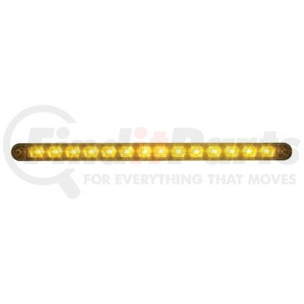 39606 by UNITED PACIFIC - Turn Signal Light - 14 LED 12" Turn Signal Light Bar, with Bezel, Amber LED/Amber Lens
