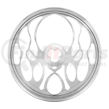 88150 by UNITED PACIFIC - Steering Wheel - 18", Chrome Aluminum "Blaze", Style