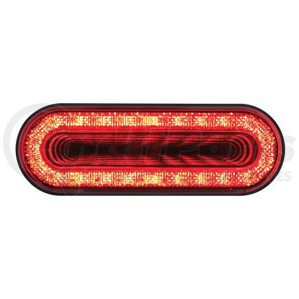 36656 by UNITED PACIFIC - Brake/Tail/Turn Signal Light - 24 LED 6" Oval Mirage, Red LED/Red Lens