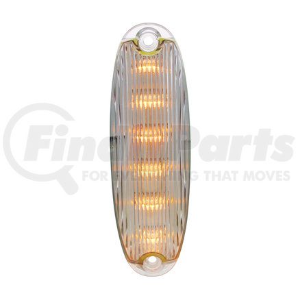 37555 by UNITED PACIFIC - Truck Cab Light - 6 Amber LED, Clear Lens, for 2008-2017 Freightliner Cascadia