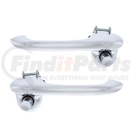 110824 by UNITED PACIFIC - Door Handle - Exterior, Chrome Outside Door Handle Set, for 1966-1977 Ford Bronco/1965-70 Mustang