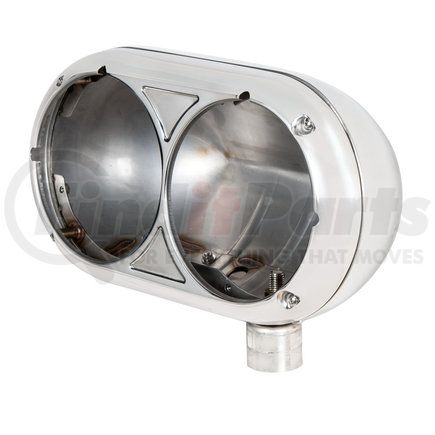 32179 by UNITED PACIFIC - Headlight Housing - Dual, Stainless, for Peterbilt 359