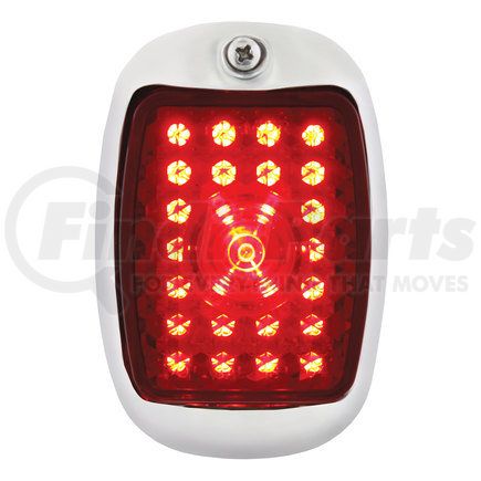 C7033RR by UNITED PACIFIC - Tail Light - 45 LED, Red Lens, Polished Housing, Passenger Side, for 1940-1953 Chevy and GMC Truck