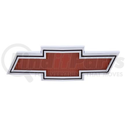 110859 by UNITED PACIFIC - Grille Emblem - Red Bowtie, for 1967-1968 Chevrolet Truck