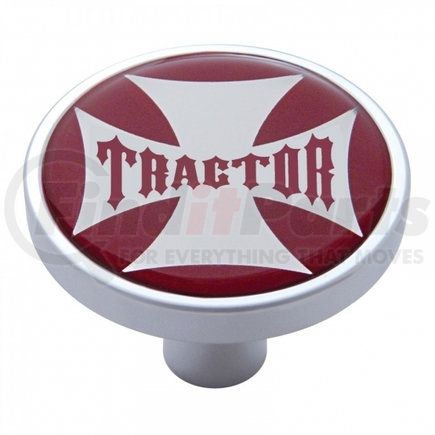 23685 by UNITED PACIFIC - Air Brake Valve Control Knob - "Tractor" Short, Red Maltese Cross Sticker