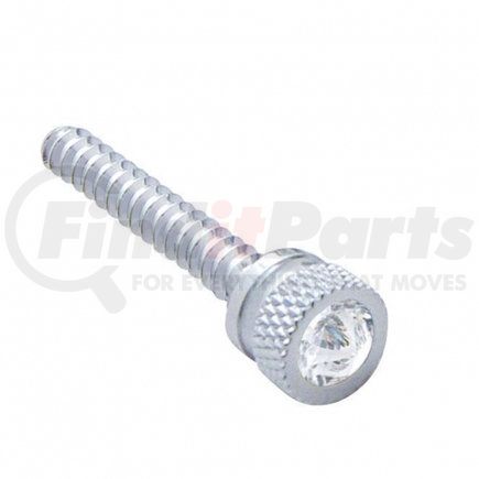 24053B by UNITED PACIFIC - Dash Panel Screw - Bulk, Chrome, Long, with Clear Crystal, for Freightliner