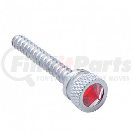 24056B by UNITED PACIFIC - Dash Panel Screw - Long, Chrome Finish, with Red Diamond, for Freightliner