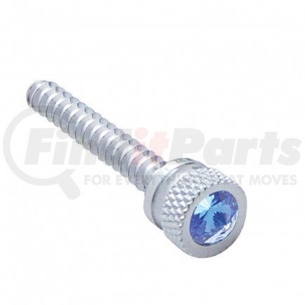 24052B by UNITED PACIFIC - Dash Panel Screw - Dash Screw, Chrome, Long, with Blue Diamond, for Freightliner