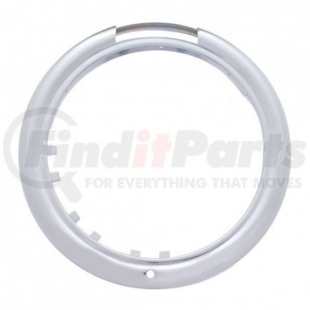 30399 by UNITED PACIFIC - Headlight Bezel - Stainless Steel, "Classic", with Turn Signal Cut-Out