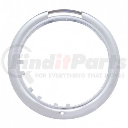 30399P by UNITED PACIFIC - Headlight Bezel - Stainless, Classic, with Turn Signal Cut-Out