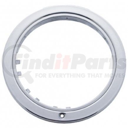 30418 by UNITED PACIFIC - Headlight Bezel - Stainless, "Bullet" without Turn Signal Cut-Out