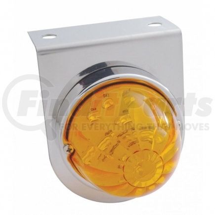 32318 by UNITED PACIFIC - Marker Light - LED, with Bracket, 17 LED, Amber Lens/Amber LED, Stainless Steel, 3" Lens, Watermelon Design