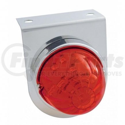 32319 by UNITED PACIFIC - Marker Light - LED, with Bracket, 17 LED, Red Lens/Red LED, Stainless Steel, 3" Lens, Watermelon Design