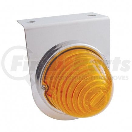 32338 by UNITED PACIFIC - Marker Light - LED, with Bracket, 17 LED, Amber Lens/Amber LED, Stainless Steel, 3" Lens, Beehive Design